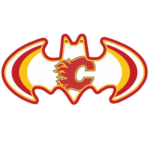 Calgary Flames Batman Logo DIY iron on transfer (heat transfer)